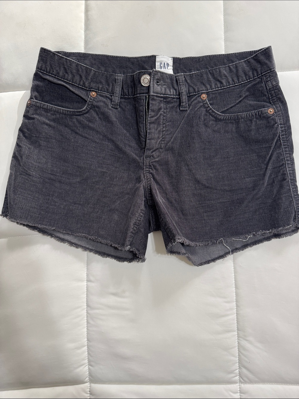GAP Women's Dark Gray Denim Cutoff Shorts